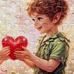 Puzzle magnet pentru frigider � Zâne copii de Ziua Îndrăgostiților - casă & stil de viață - echipamente de bucătărie - decor de bucătărie - magneți de frigider - Artynos.ro