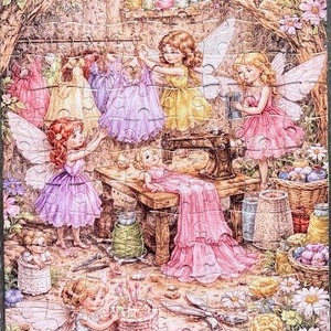 Puzzle magnet pentru frigider � Zânele confecționează haine - casă & stil de viață - echipamente de bucătărie - decor de bucătărie - magneți de frigider - Artynos.ro