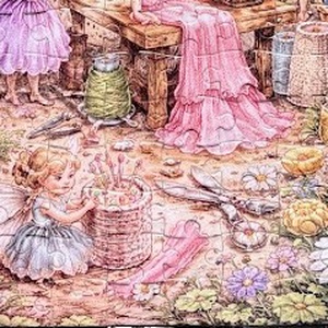 Puzzle magnet pentru frigider � Zânele confecționează haine - casă & stil de viață - echipamente de bucătărie - decor de bucătărie - magneți de frigider - Artynos.ro
