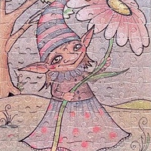 Puzzle magnet pentru frigider � Fata spiriduș de primăvară - casă & stil de viață - echipamente de bucătărie - decor de bucătărie - magneți de frigider - Artynos.ro