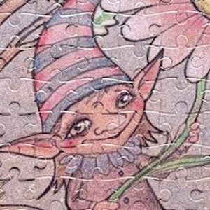 Puzzle magnet pentru frigider � Fata spiriduș de primăvară - casă & stil de viață - echipamente de bucătărie - decor de bucătărie - magneți de frigider - Artynos.ro