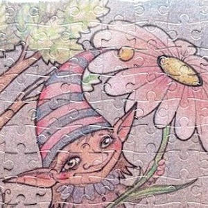 Puzzle magnet pentru frigider � Fata spiriduș de primăvară - casă & stil de viață - echipamente de bucătărie - decor de bucătărie - magneți de frigider - Artynos.ro