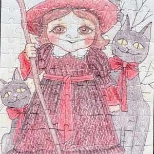 Puzzle magnet pentru frigider � mica vrăjitoare - casă & stil de viață - echipamente de bucătărie - decor de bucătărie - magneți de frigider - Artynos.ro