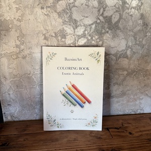 Caiet de colorat pentru copii cu animale exotice � ilustratii originale desenate manual, Jucarii si echipamente pentru copii, Carti pentru copii, carti textile, Fotografie, grafica, desen, ilustratie, ARTYNOS