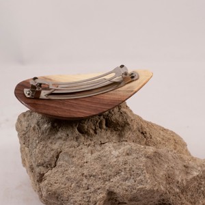 cataramă franceză din lemn, cataramă de păr - îmbrăcăminte și modă - accesorii păr - clemă de păr și ac de păr - Artynos.ro