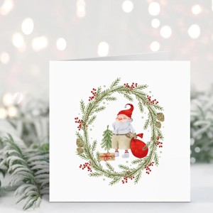 Carte postala de Craciun, card de Craciun, card cadou scandinav, elf de Craciun, , , ARTYNOS