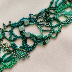 Bratara din margele Freeform verde, Bijuterii, Bratari, Bratari din margele, , ARTYNOS