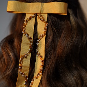 Fundă de  păr  cu mărgele - îmbrăcăminte și modă - accesorii păr - accesorii de păr - Artynos.ro