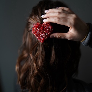 Clama de par in forma de inima - îmbrăcăminte și modă - accesorii păr - accesorii de păr - Artynos.ro