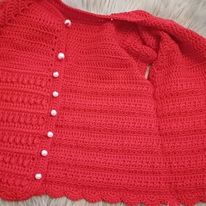 Vestă crosetată  - accesorii de crăciun - cadou tematic de moș crăciun, decorațiuni - cadouri de moș crăciun - Artynos.ro
