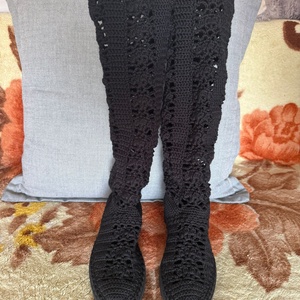 Cizme dama crosetata - îmbrăcăminte și modă - pantofi, papuci, șosete - sandale - Artynos.ro