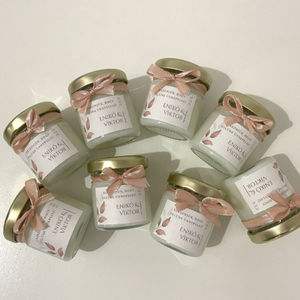 Lumânare din ceară de soia cadou de mulțumire pentru nuntă - 40 ml - accesorii nuntă - amintiri și cadouri de nuntă - cadouri de bun venit nuntă - Artynos.ro