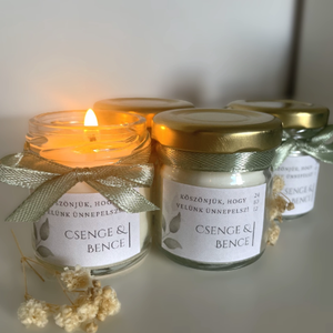 Lumânare din ceară de soia cadou de mulțumire pentru nuntă - 40 ml - accesorii nuntă - amintiri și cadouri de nuntă - cadouri de bun venit nuntă - Artynos.ro