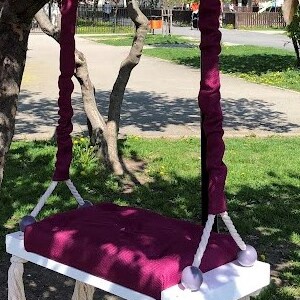 Leagăn tapițat pentru copii - mov - jucării și echipamente pentru copii - leagăne pentru bebeluși și copii - Artynos.ro