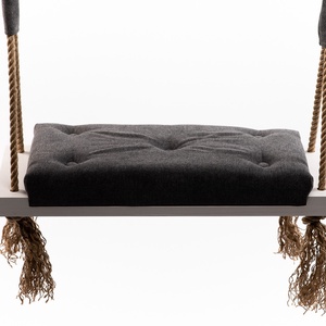 Leagan alb cu tapiterie gri pentru adulti, Casa & Stil de viata, Accesorii pentru casa si gradina, Mobilier si banci de gradina , Prelucrarea lemnului, Obiecte pictate, ARTYNOS