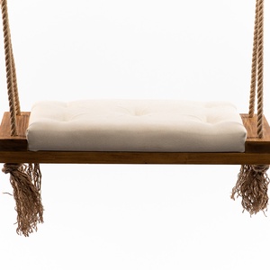Leagan natur cu tapiterie alb pentru adulti, Casa & Stil de viata, Accesorii pentru casa si gradina, Mobilier si banci de gradina , Prelucrarea lemnului, Obiecte pictate, ARTYNOS