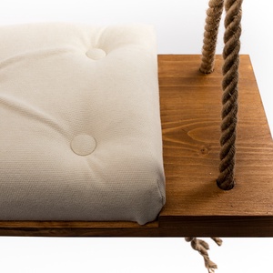 Leagăn extra large, natur cu tapițerie alb pentru adulți - casă & stil de viață - accesorii pentru casă și grădină - mobilier și bănci de grădină  - Artynos.ro