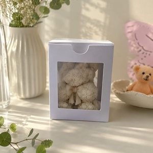 Cutii cadou handmade 5,5x5,5x8 cm cu fereastra transparenta, cutii pentru lumanari, marturii si cadouri, set 50buc, Accesorii nunta, Amintiri si cadouri de nunta, Marturii, ,  Cutii cadou handmade 5,5x5,5x8 cm cu fereastra transparenta | Set 50 buc. | Ambalaje elegante pent..., ARTYNOS
