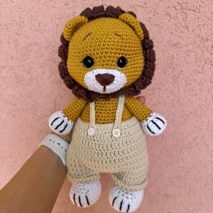 Horgolt oroszlán, Jucarii si echipamente pentru copii, Plusuri, Figurine de plus, Crosetat, ARTYNOS