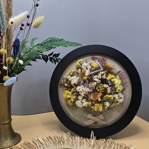 Tablou rotund cu flori naturale conservate - casă & stil de viață - accesorii pentru decorat casa - decorațiuni de pereți, decorațiuni suspendate - tablou cu licheni - Artynos.ro