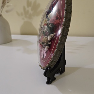 Tablou oval cu flori criogenate/conservate - casă & stil de viață - decorațiuni de casă - accesorii florale - buchete de flori - Artynos.ro