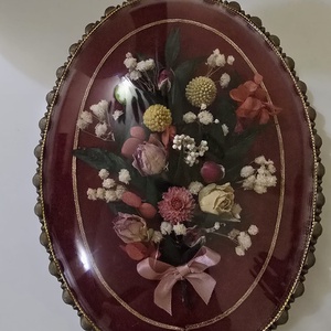 Tablou oval cu flori criogenate/conservate - casă & stil de viață - decorațiuni de casă - accesorii florale - buchete de flori - Artynos.ro