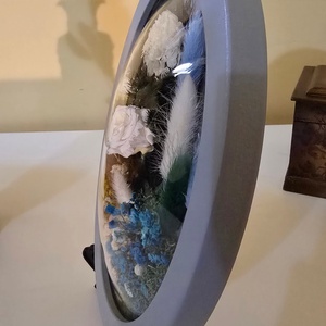 Tablou oval cu flori naturale conservate � eleganță în detalii - casă & stil de viață - decorațiuni de casă - decorațiuni de pereți - decorațiuni cu licheni - Artynos.ro