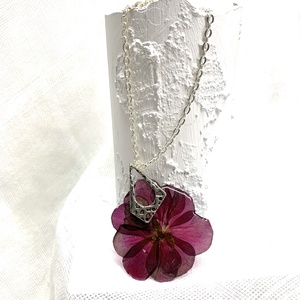 Set Bijuterii unicat din rasina flori naturale 00781  - accesorii nuntă - bijuterii mireasă - brățări mireasă  - Artynos.ro