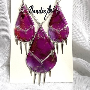 Set bijuterii handmade unicat din rasina - bijuterii - seturi de bijuterii - Artynos.ro