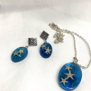 Set bijuterii handmade unicat cu stelute de mare , Bijuterii, Seturi de bijuterii, Confecționarea bijuteriilor, ARTYNOS