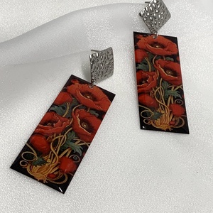  Set bijuterii handmade unicat din rasina - maci - bijuterii - seturi de bijuterii - Artynos.ro