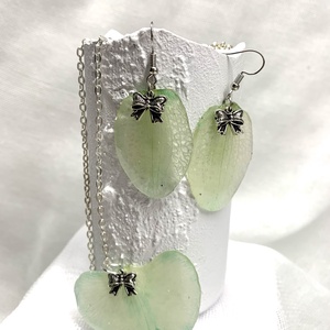Set bijuterii handmade unicat din rasina si orhidee naturale - Artynos.ro