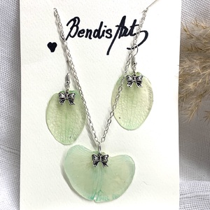Set bijuterii handmade unicat din rasina si orhidee naturale - accesorii nuntă - bijuterii mireasă - set bijuterii de mireasă - Artynos.ro