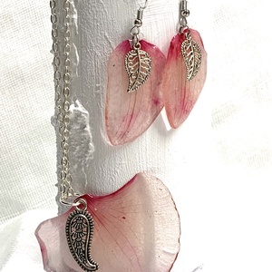 Set bijuterii handmade unicat din rasina si orhidee naturale - bijuterii - seturi de bijuterii - Artynos.ro