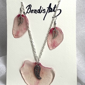 Set bijuterii handmade unicat din rasina si orhidee naturale - bijuterii - seturi de bijuterii - Artynos.ro