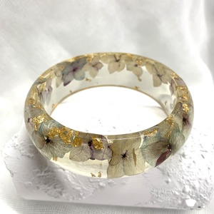 Set bijuterii handmade unicat din rasina si flori naturale - accesorii nuntă - bijuterii mireasă - set bijuterii de mireasă - Artynos.ro