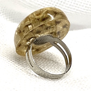 Inel reglabil handmade unicat - din rasina si flori naturale 00771 - bijuterii - inele - inele de statement - Artynos.ro