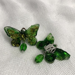 Set bijuterii handmade unicat din rasina - accesorii nuntă - bijuterii mireasă - set bijuterii de mireasă - Artynos.ro