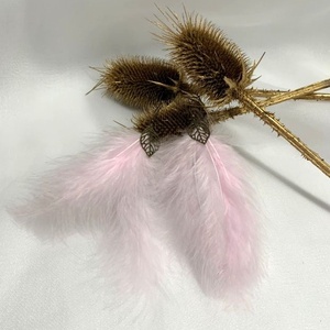 Cercei handmade din pene naturale - bijuterii - cercei - cercei agățați - Artynos.ro