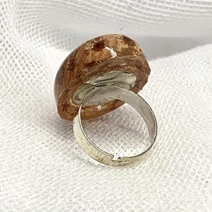Inel reglabil handmade unicat - din rasina si flori naturale 00772 - bijuterii - inele - inele de statement - Artynos.ro