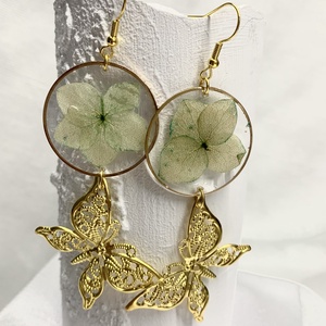 cercei handmade unicat din rasina si flori naturale, Bijuterii, Cercei, Cercei agățați, Confecționarea bijuteriilor, ARTYNOS