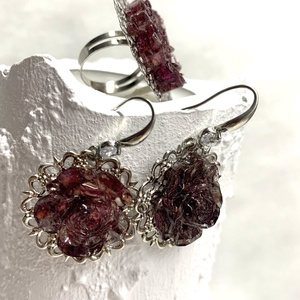Set Bijuterii handmade unicat din rasina flori naturale - bijuterii - seturi de bijuterii - Artynos.ro