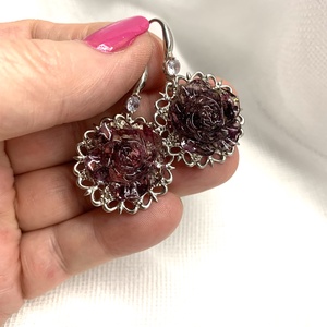 Set Bijuterii handmade unicat din rasina flori naturale - bijuterii - seturi de bijuterii - Artynos.ro