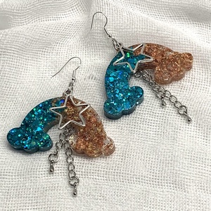 Cercei handmade unicat din rasina - Artynos.ro