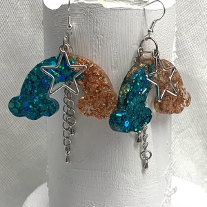 Cercei handmade unicat din rasina - bijuterii - cercei - cercei agățați - Artynos.ro