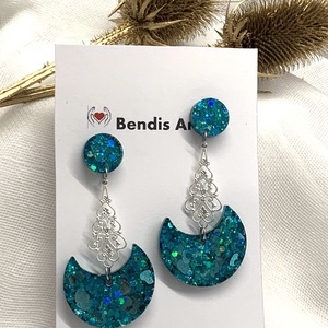 Cercei handmade unicat din rasina - bijuterii - cercei - cercei agățați - Artynos.ro
