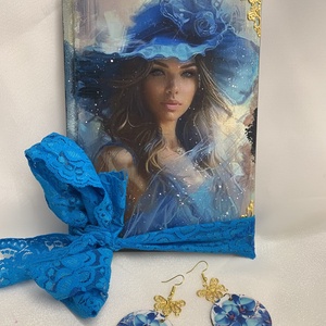 Agenda handmade unicat +cercei, Casă & Stil de viață, Papetărie de hârtie, Caiete și jurnal, Decoupage, transfer și tehnici șervețel, ARTYNOS