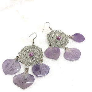 cercei handmade unicat din rasina si flori naturale, Bijuterii, Cercei, Cercei agățați, Confecționarea bijuteriilor, ARTYNOS