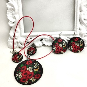 Set bijuterii handmade unicat, Bijuterii, Seturi de bijuterii, Confecționarea bijuteriilor, Decoupage, transfer și tehnici șervețel, ARTYNOS