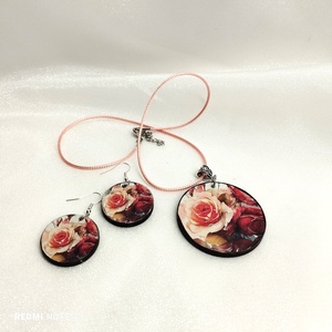 Set bijuterii handmade unicat, Bijuterii, Seturi de bijuterii, Confecționarea bijuteriilor, Decoupage, transfer și tehnici șervețel, ARTYNOS